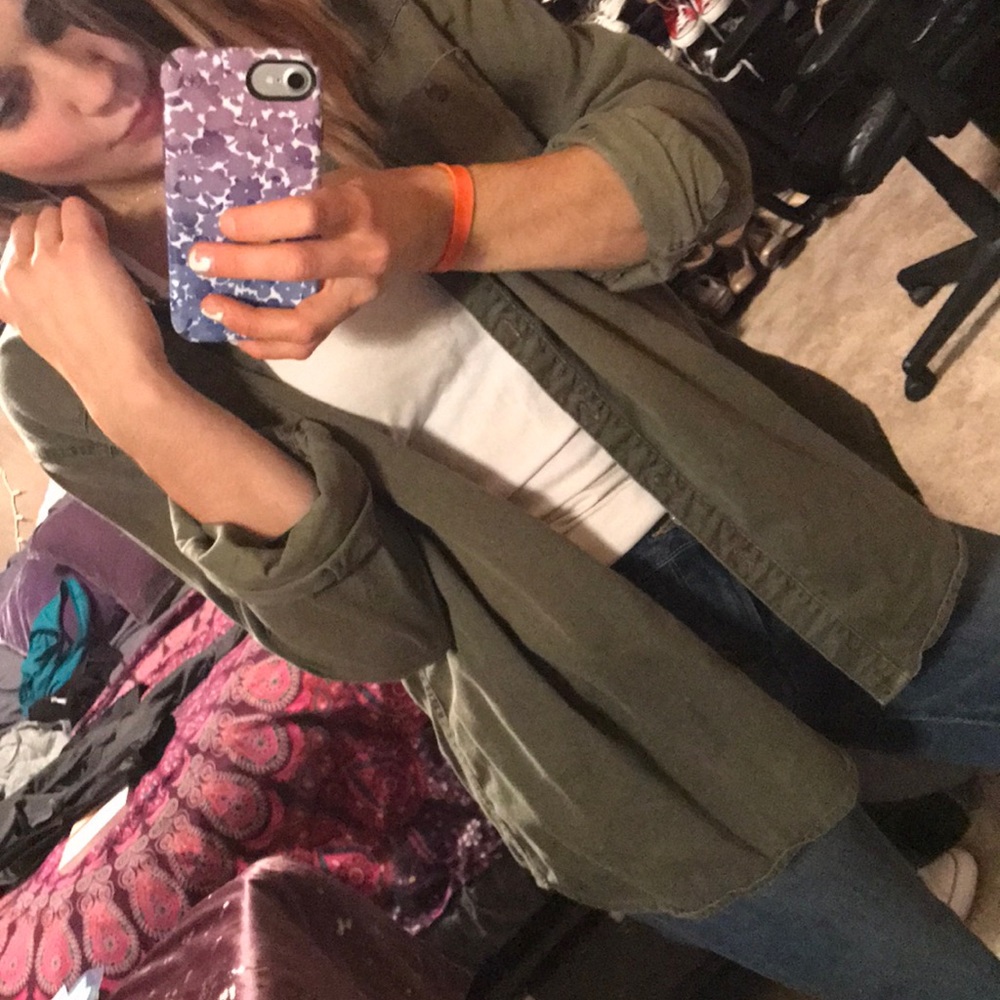 Size L Green jacket/Flannel